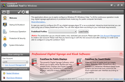FrontFace Lockdown Tool